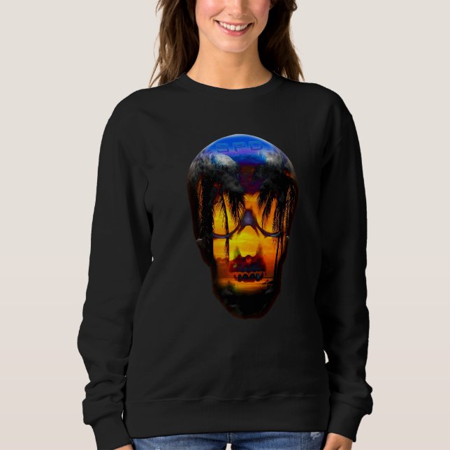 Sudadera Palmeras de cráneo de Florida (Anverso)