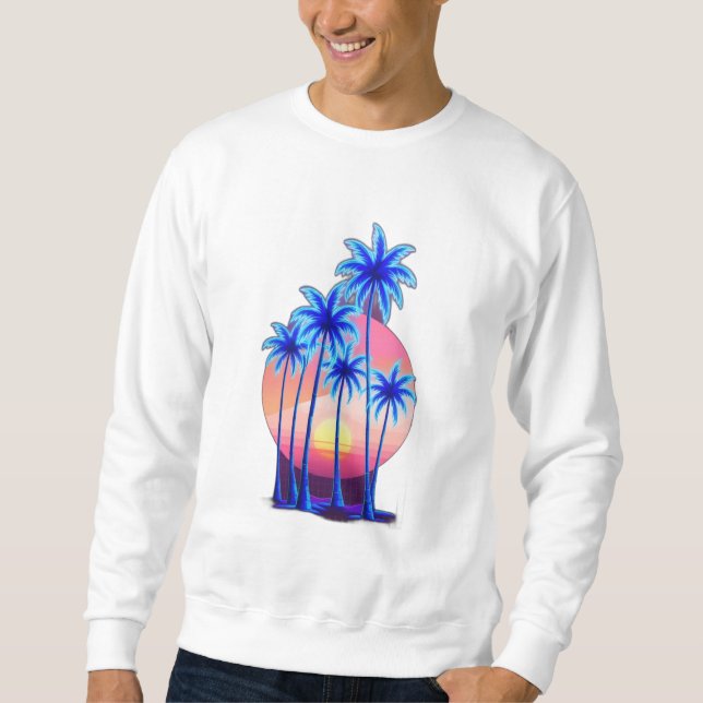 Sudadera Palmeras de neón (Anverso)