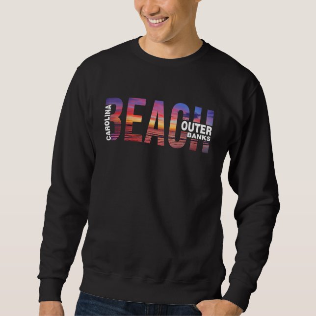 Sudadera Palmeras de Outer Banks tema de playa Carolina Vac (Anverso)