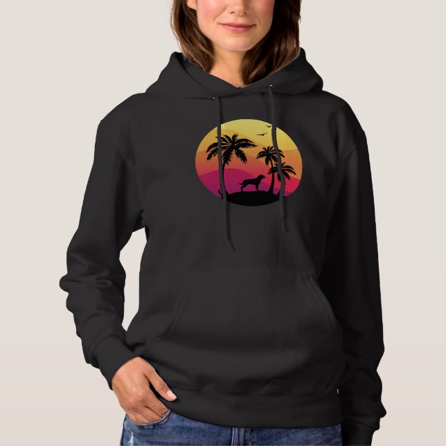 Sudadera Palmeras De Playa Y Rottweiler (Anverso)