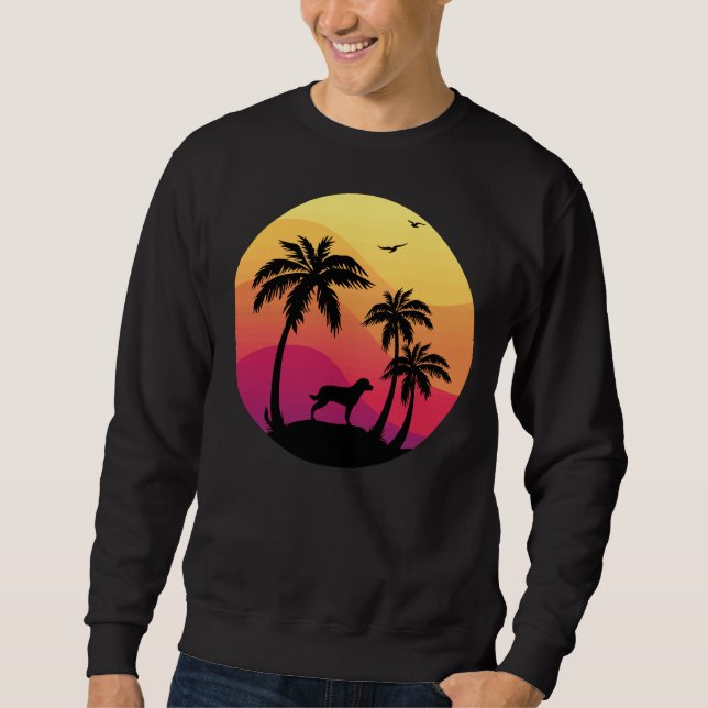 Sudadera Palmeras De Playa Y Rottweiler (Anverso)