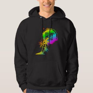 Sudadera palmeras de puesta de sol ochentera de moda