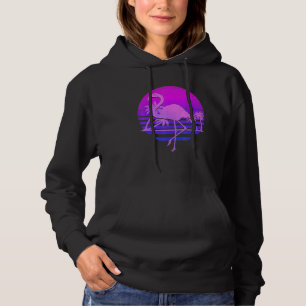 Sudadera Palmeras de vaporwave Pink Flamingo 80 Art Tropica