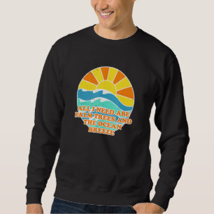 Sudadera Palmeras Y Playa De Ocean Breeze En Verano