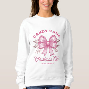 Sudadera Palo de caramelo rosa Club de Navidad temporada de