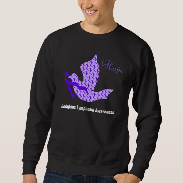 Sudadera Paloma de la cinta violeta de la esperanza - el (Anverso)