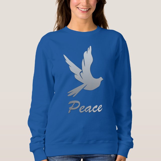 Sudadera Paloma de la Paz Gradiente Plateado (Anverso)