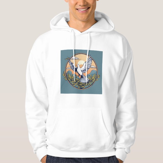 Sudadera "Paloma pacífica: símbolo de la camiseta de la ser (Anverso)