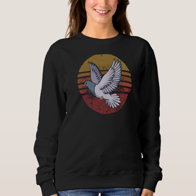 Sudadera Paloma retro estilo pichón vintage (Anverso)