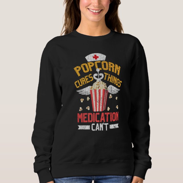 Sudadera Palomitas de maíz curan cosas Pop Corn Eater Gráfi (Anverso)