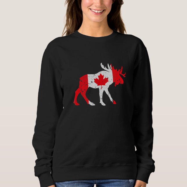Sudadera Pan De Maple Animal Bandera Canadiense Canadá Para (Anverso)