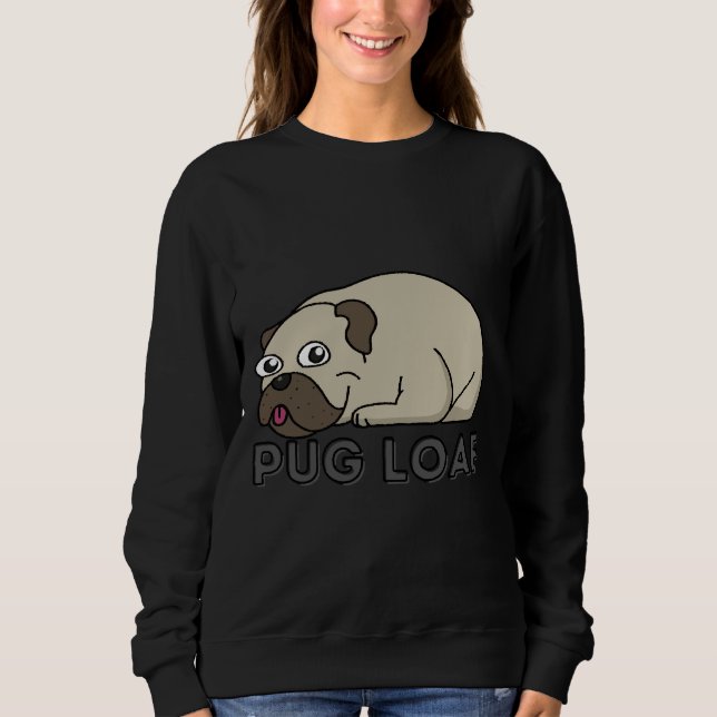 Sudadera Pan de Pug (con texto) camiseta clásica 410 (Anverso)