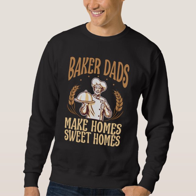 Sudadera Panadería Baker Dad Papa hace casas dulces (Anverso)