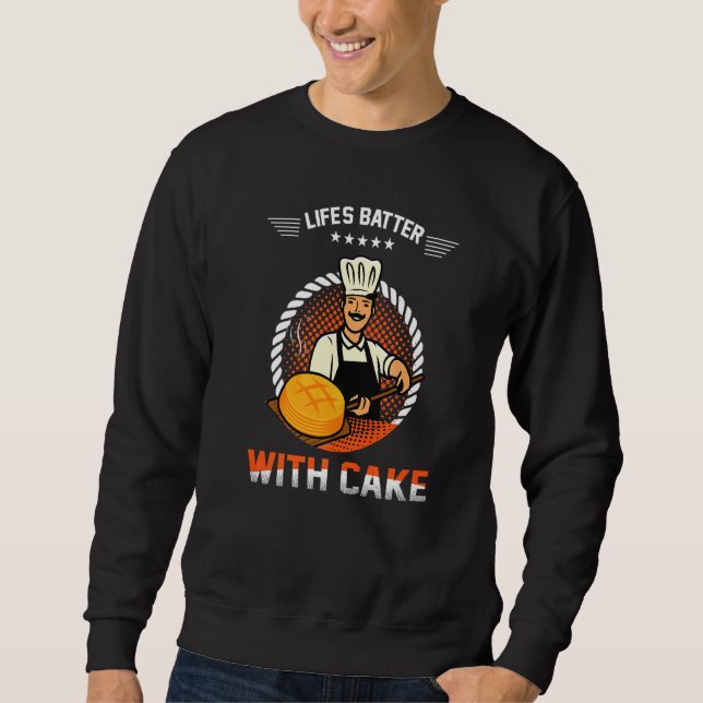 Sudadera Panadería Hornear Pan Para Baker Y Cupakes Whi (Anverso)