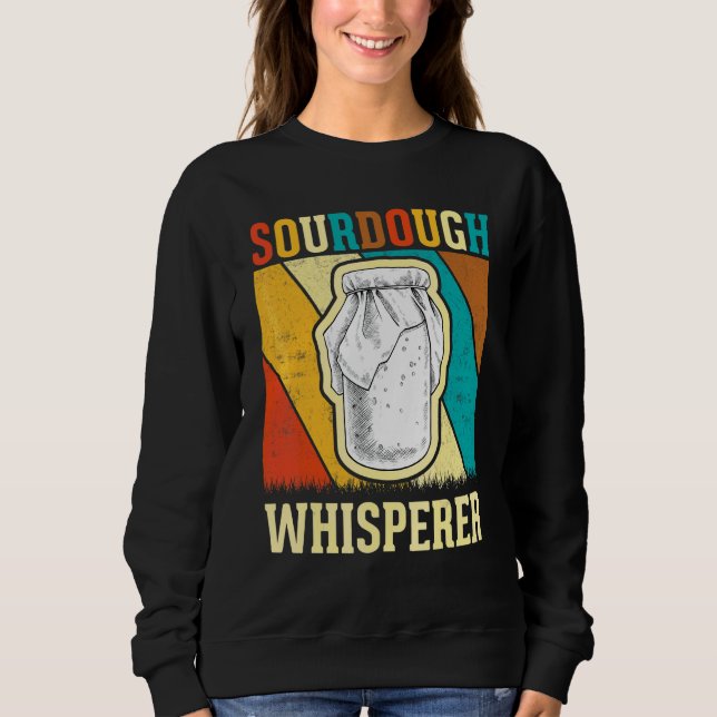 Sudadera Panadero Maker de Pan   Retro Sourdough Whisperer (Anverso)