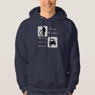 Sudadera Pañales reales del cambio de los hombres (blancos