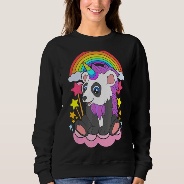 Sudadera Panbelta de arcoiris animal unicornio chino (Anverso)