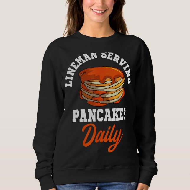 Sudadera Pancakes Lineman Waffle Breakfast Flapjack Hotcake (Anverso)