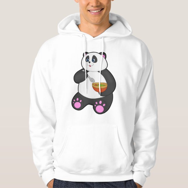 Sudadera Panda al comer con Spoon & Bowl (Anverso)