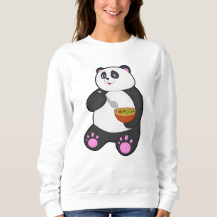 Sudadera Panda al comer con Spoon & Bowl