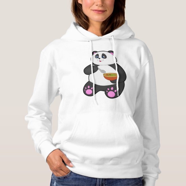 Sudadera Panda al comer con Spoon & Bowl (Anverso)