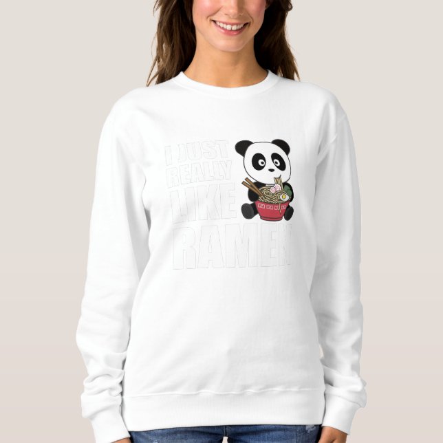 Sudadera Panda Alimentado Por Ramen Sweet Kawaii Noodle Pan (Anverso)