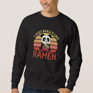 Sudadera Panda Alimentado Por Ramen Sweet Kawaii Noodle Pan