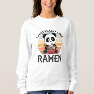 Sudadera Panda Alimentado Por Ramen Sweet Kawaii Noodle Pan