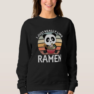 Sudadera Panda Alimentado Por Ramen Sweet Kawaii Noodle Pan