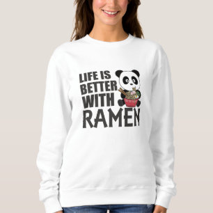 Sudadera Panda Alimentado Por Ramen Sweet Kawaii Noodles Be