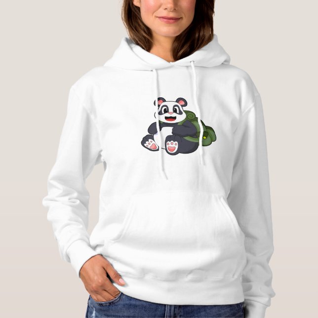 Sudadera Panda as Hiker with Backpack (Anverso)