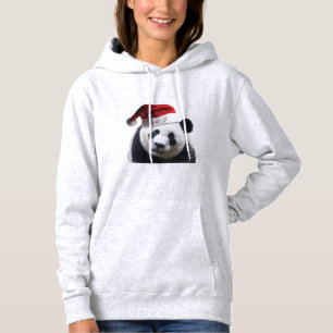 Sudadera Panda Bear con un Gorra de Santa Claus