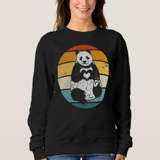 Sudadera Panda Bear Pandas Animal Retro Sunset 1