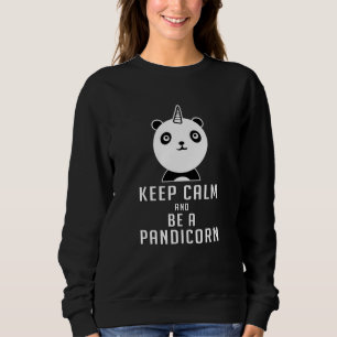 Sudadera Panda Bear Pandicorn Mantiene la calma Funny Idea 