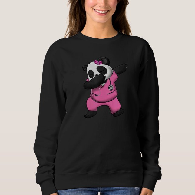 Sudadera Panda Bear Scrub Suit Dabbing Chica Love Awesome (Anverso)