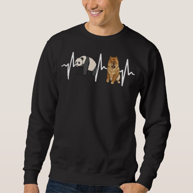 Sudadera Panda Chow Chow Heartbeat Dog (Anverso)