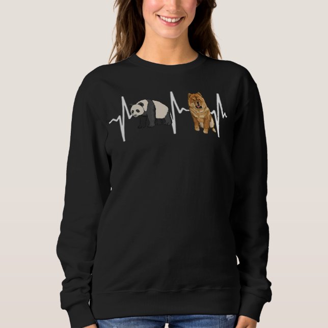 Sudadera Panda Chow Chow Heartbeat Dog (Anverso)