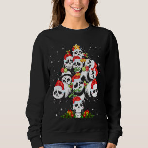 Sudadera Panda Christmas Tree Lights Cute Panda Xmas Orname