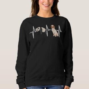 Sudadera Panda Clumber Spaniel Heartbeat Dog