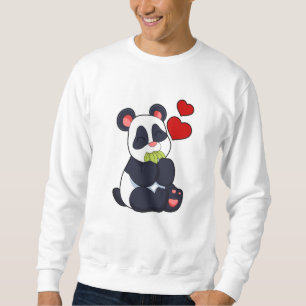 Sudadera Panda comiendo hojas