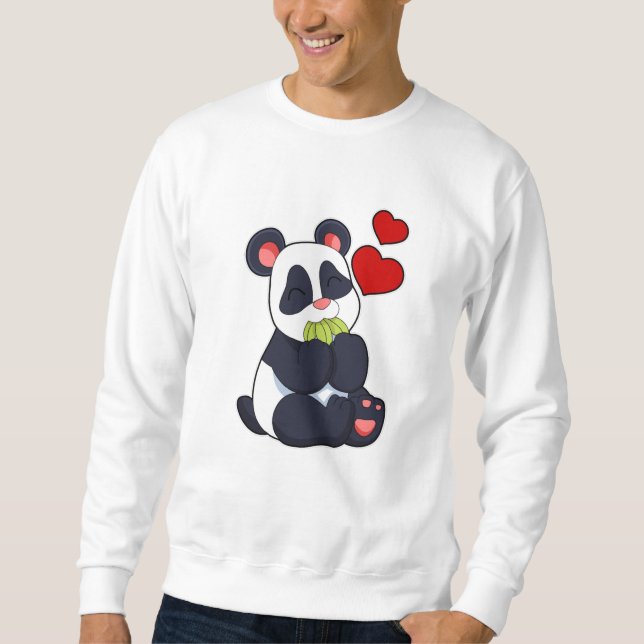 Sudadera Panda comiendo hojas (Anverso)