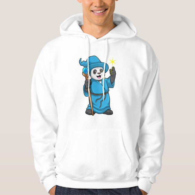 Sudadera Panda como asistente con varita mágica (Anverso)