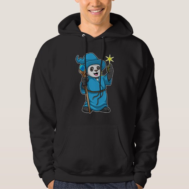 Sudadera Panda como asistente con varita mágica (Anverso)