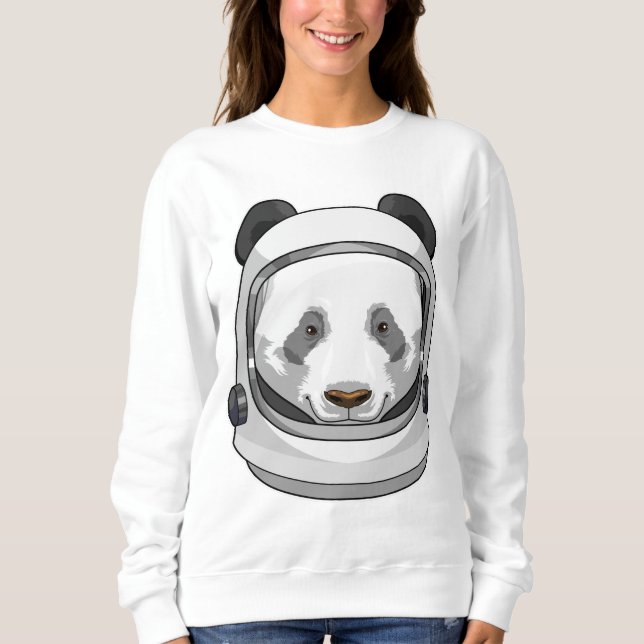 Sudadera Panda como astronauta con casco (Anverso)