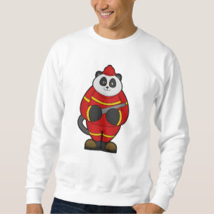 Sudadera Panda como bombero con manguera