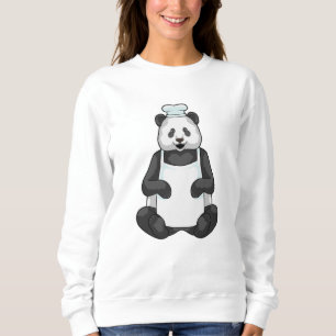 Sudadera Panda como chef y gorra de cocina