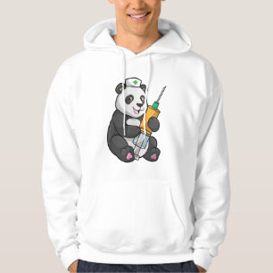 Sudadera Panda como enfermera con jeringas