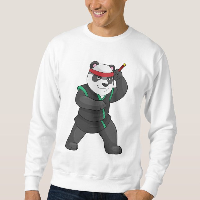 Sudadera Panda como Ninja en disfraz (Anverso)