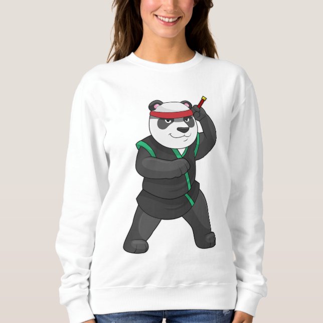 Sudadera Panda como Ninja en disfraz (Anverso)