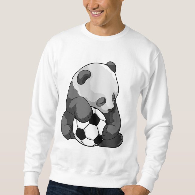 Sudadera Panda con balón de fútbol (Anverso)